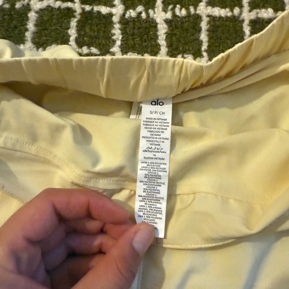 ALO Yoga Yellow Athletic Shorts